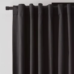 Hot Bouclair Black Vence Blackout Curtain with Hidden Back Tab