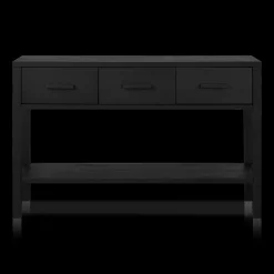 Outlet Bouclair Black Veneer 3-Drawer Console