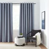 New Bouclair Blue Chambray Blackout Curtain