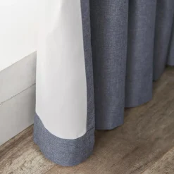 New Bouclair Blue Chambray Blackout Curtain