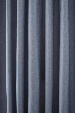 New Bouclair Blue Chambray Blackout Curtain