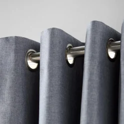 New Bouclair Blue Chambray Blackout Curtain