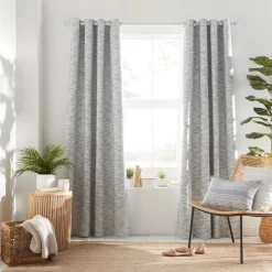 Bouclair Blue Hadas Grommet Blackout Curtain