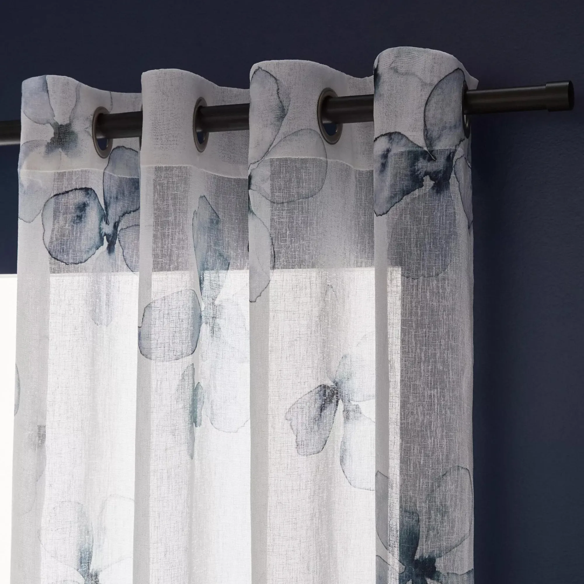 Discount Bouclair Blue Nima Sheer Curtain