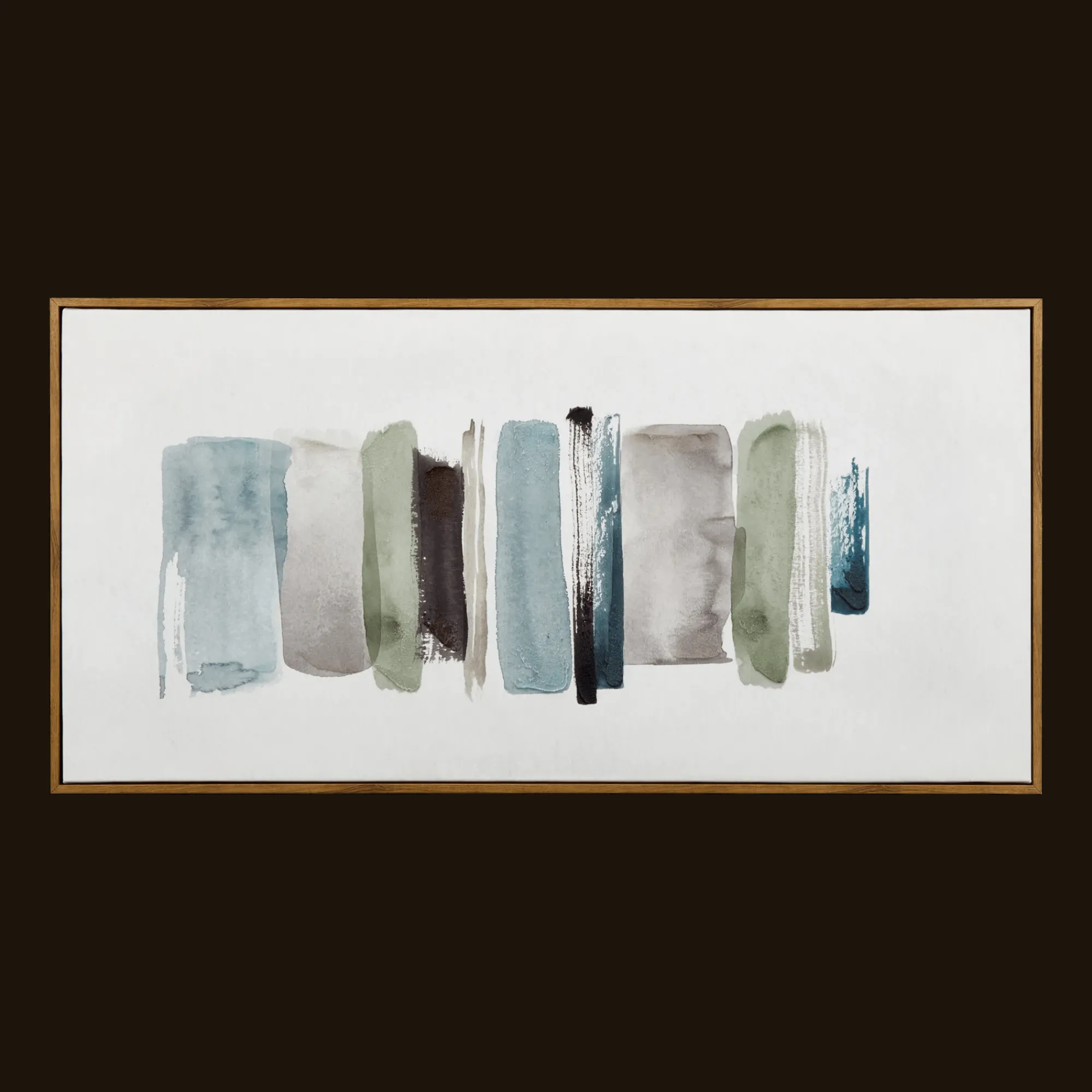 Hot Bouclair Blue Stokes Framed Art