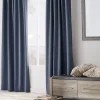 Discount Bouclair Blue Vence Blackout Curtain with Hidden Back Tab