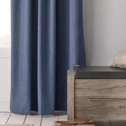 Discount Bouclair Blue Vence Blackout Curtain with Hidden Back Tab