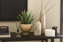 Discount Bouclair Green Tea Candle with Wooden Lid