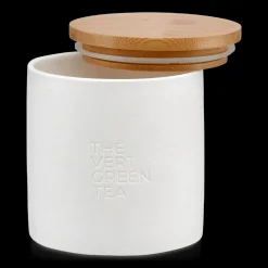 Outlet Bouclair Green Tea Candle with Wooden Lid