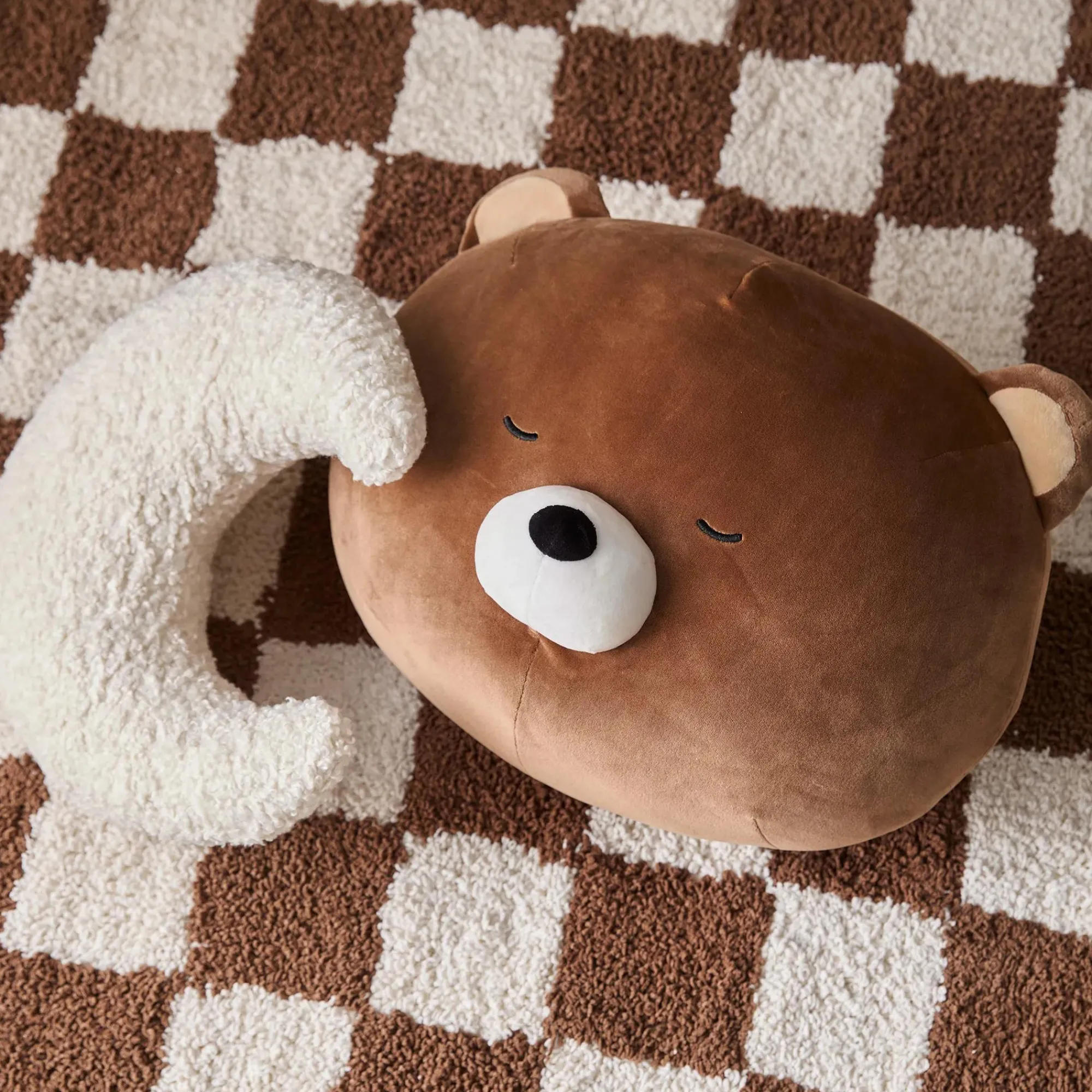 New Bouclair Brown Bear Decorative Pillow