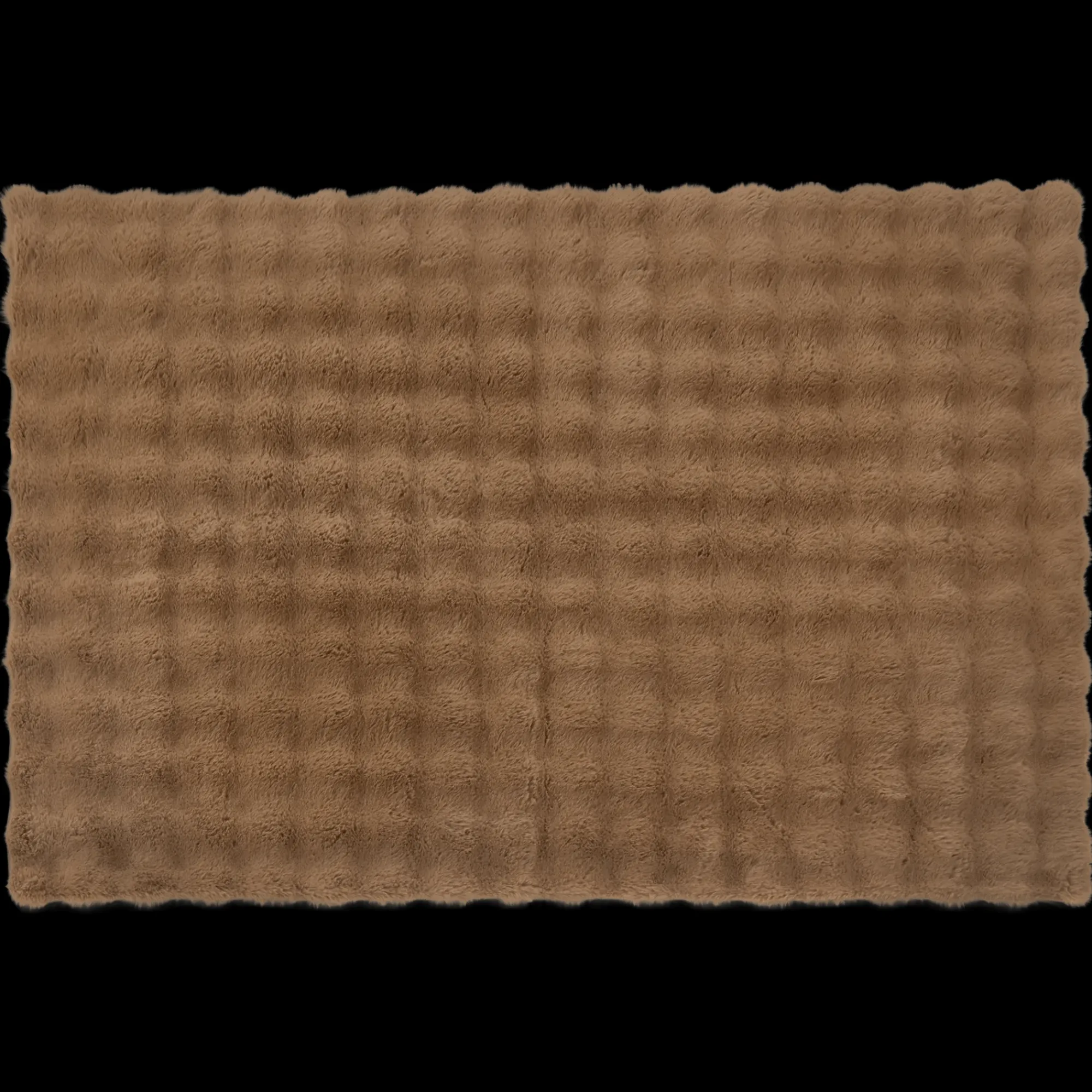 Clearance Bouclair Brown Bubble Faux Fur Rug