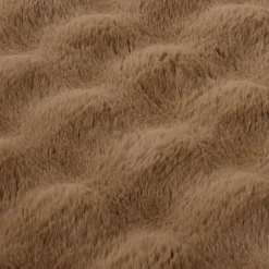 Clearance Bouclair Brown Bubble Faux Fur Rug