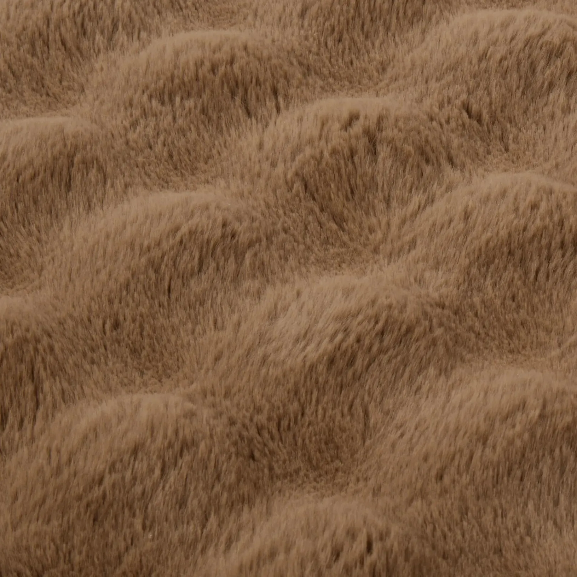 Clearance Bouclair Brown Bubble Faux Fur Rug