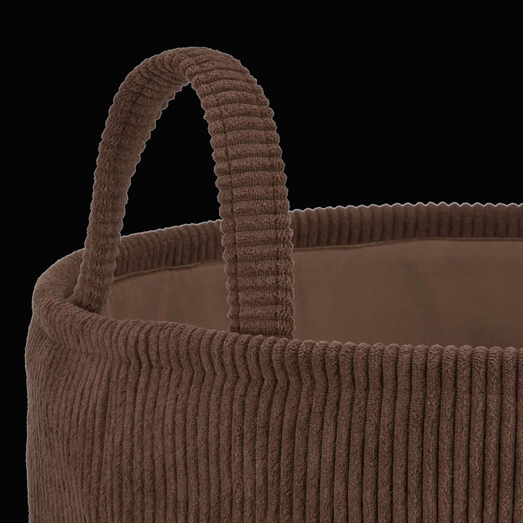 New Bouclair Brown Corduroy Hamper