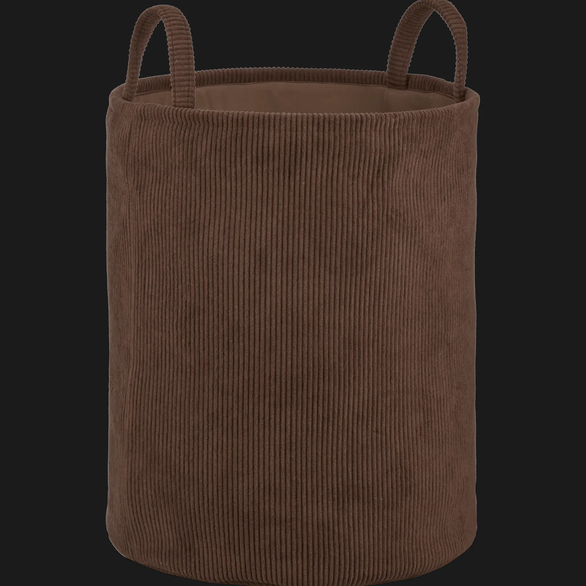New Bouclair Brown Corduroy Hamper