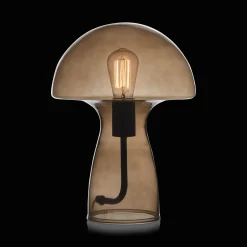 Best Bouclair Brown Glass Mushroom Table Lamp