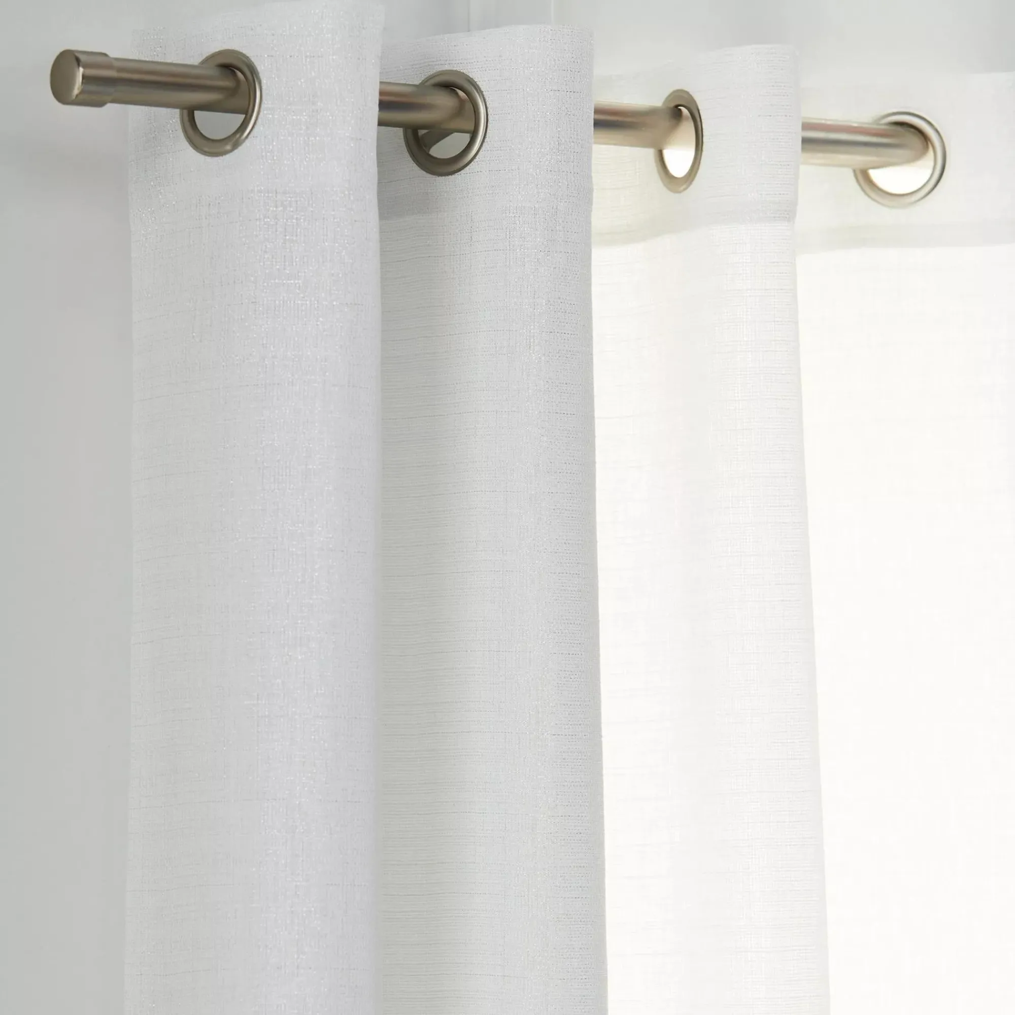 Bouclair Brushed Nickel Curtain Rod Set - Diameter 25/28 mm