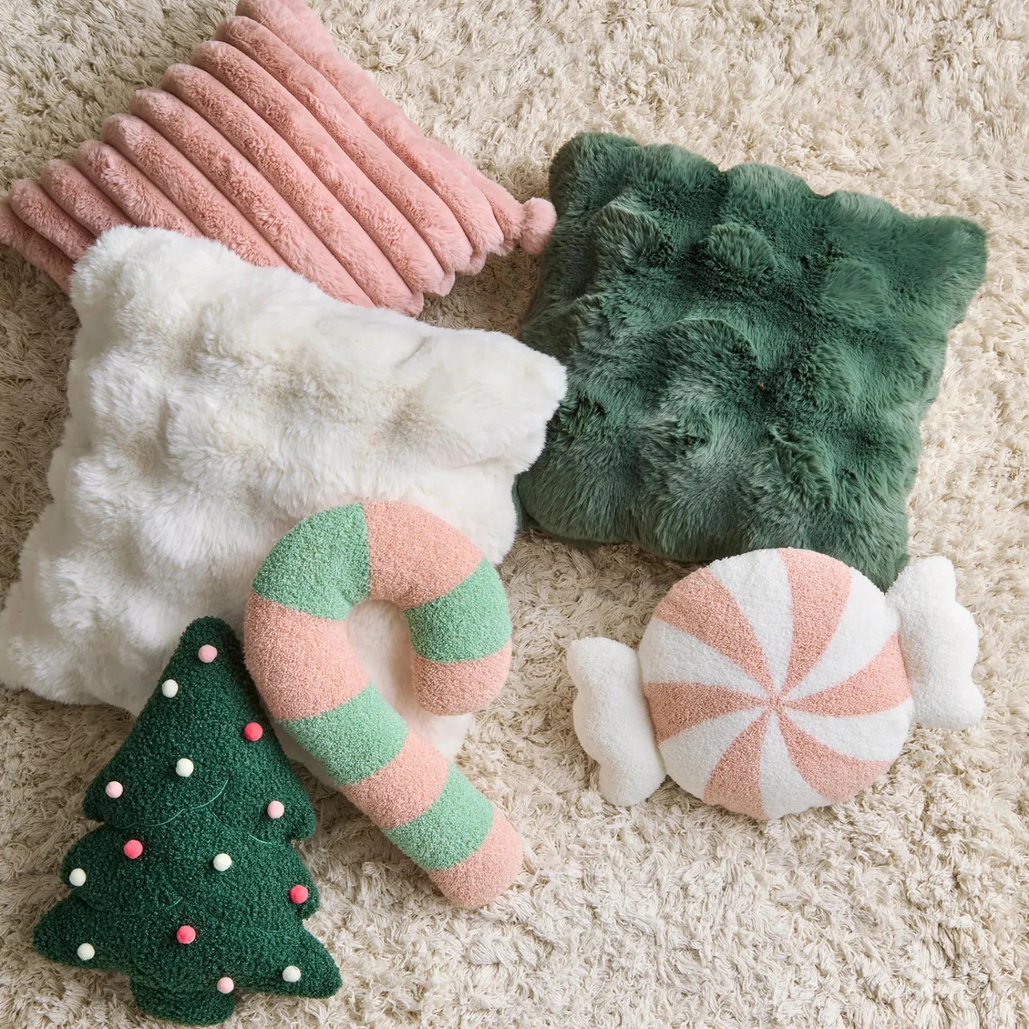 Clearance Bouclair Candy Cane Decorative Pillow