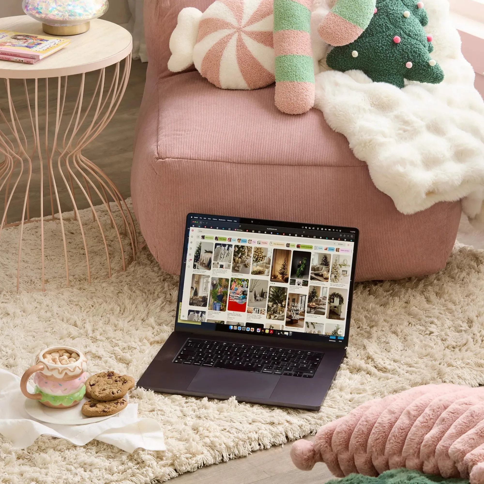 Clearance Bouclair Candy Cane Decorative Pillow