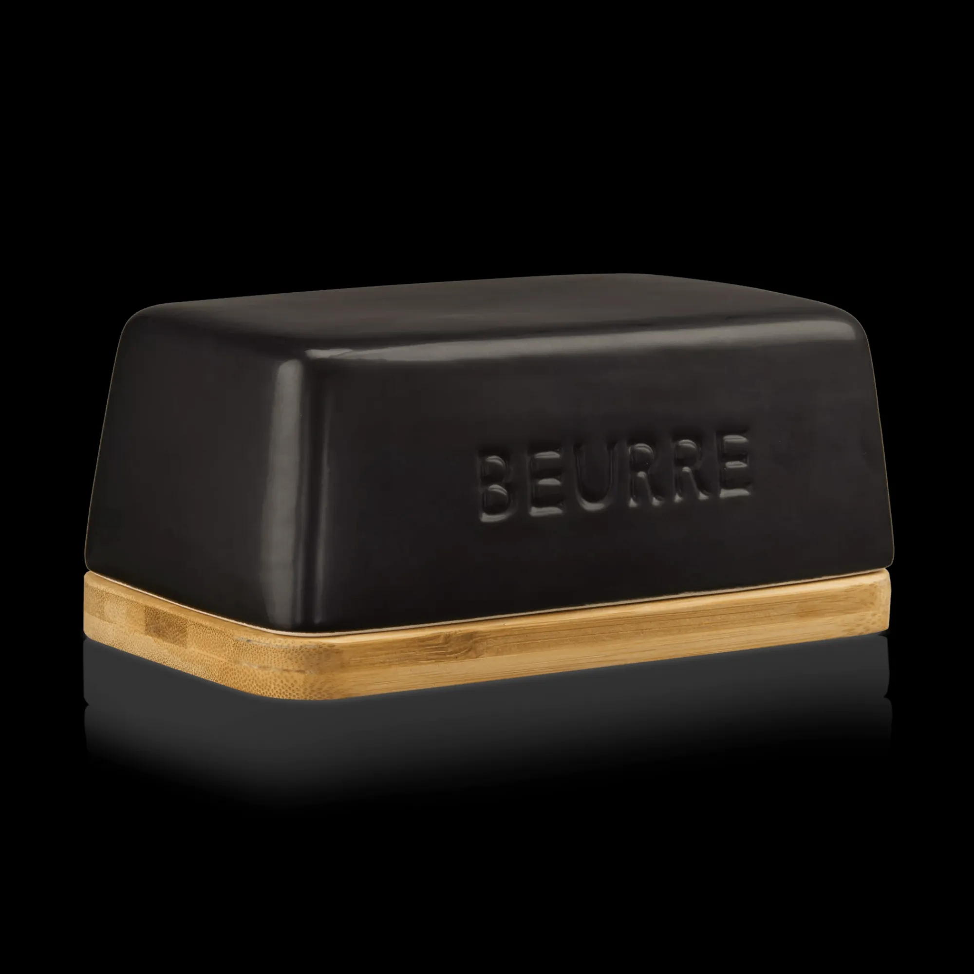 Clearance Bouclair Ceramic & Wood Butter Dish