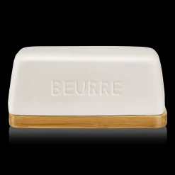 Clearance Bouclair Ceramic & Wood Butter Dish