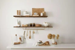 Clearance Bouclair Ceramic & Wood Butter Dish