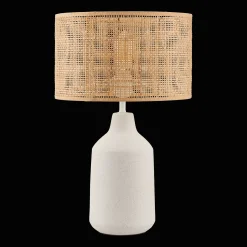 Bouclair Ceramic and Rattan Table Lamp