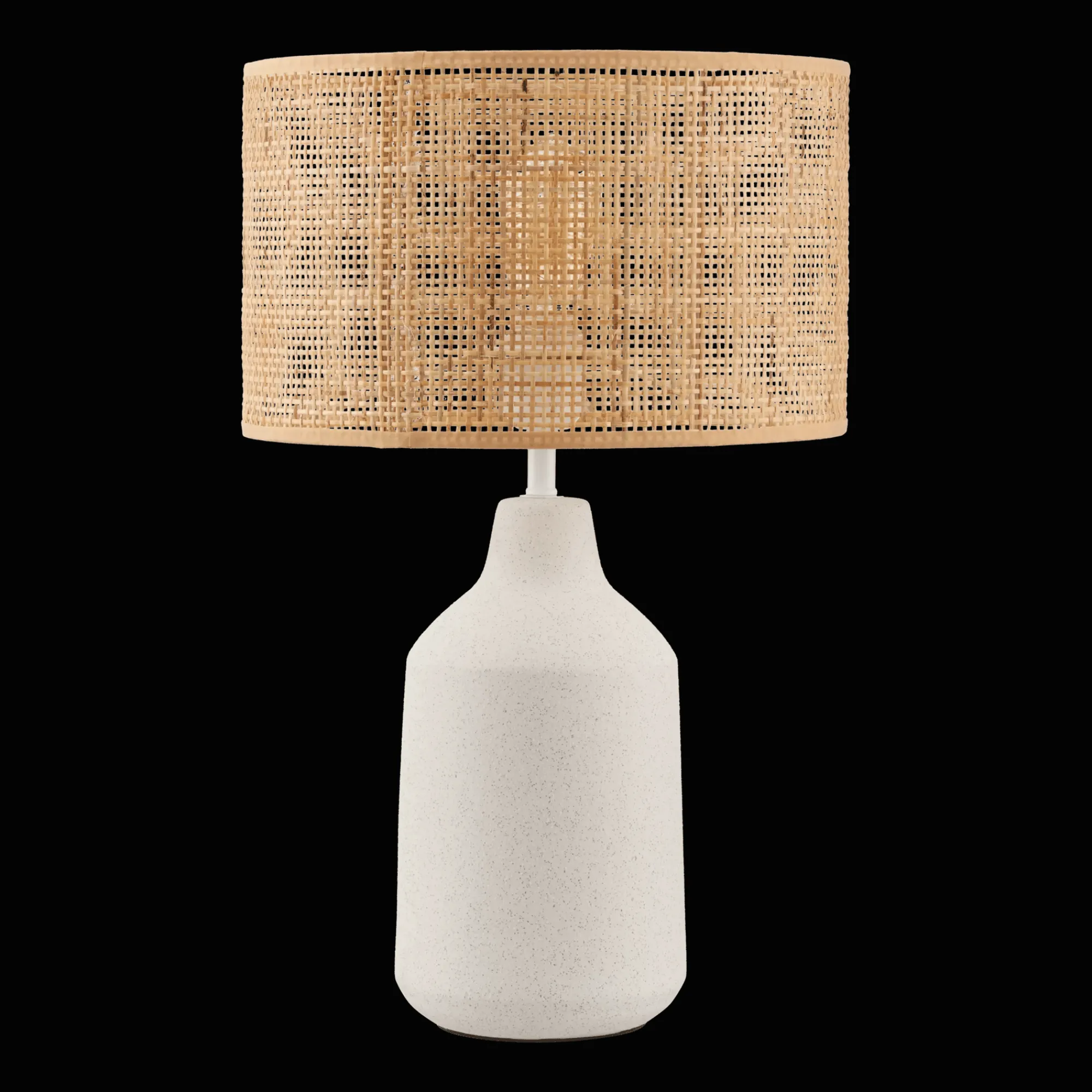 Bouclair Ceramic and Rattan Table Lamp