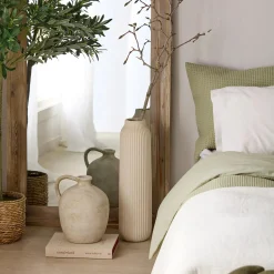 Outlet Bouclair Ceramic Engraved Floor Vase