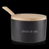 Discount Bouclair Ceramic Salt Jar with Bamboo Lid and Spoon