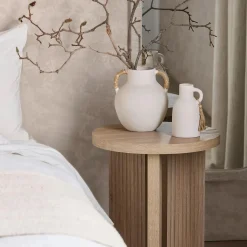 Outlet Bouclair Ceramic Table Vase with Rope on Handles