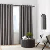 Outlet Bouclair Charcoal Chambray Blackout Curtain