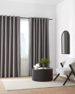 Outlet Bouclair Charcoal Chambray Blackout Curtain