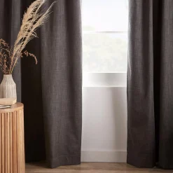 Bouclair Charcoal Chita Back Tab Blackout Curtain