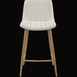 Hot Bouclair Chita Fabric and Metal Bar Stool