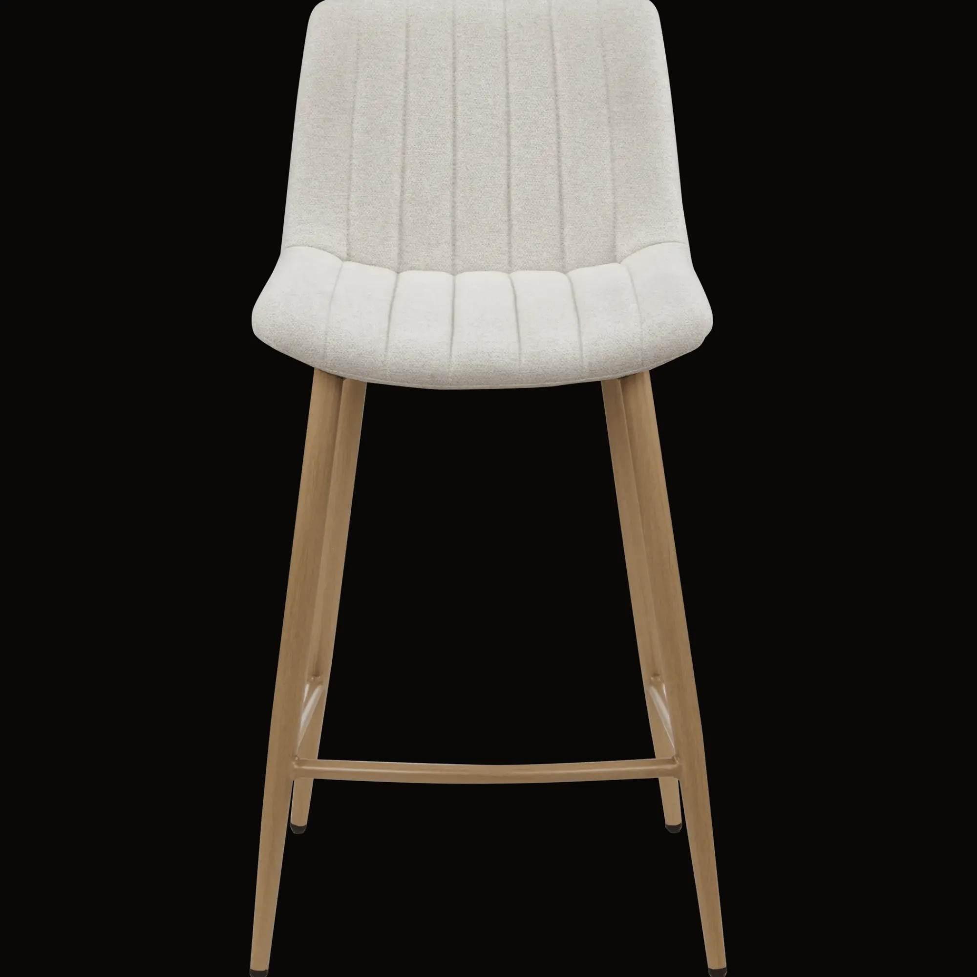 Hot Bouclair Chita Fabric and Metal Bar Stool