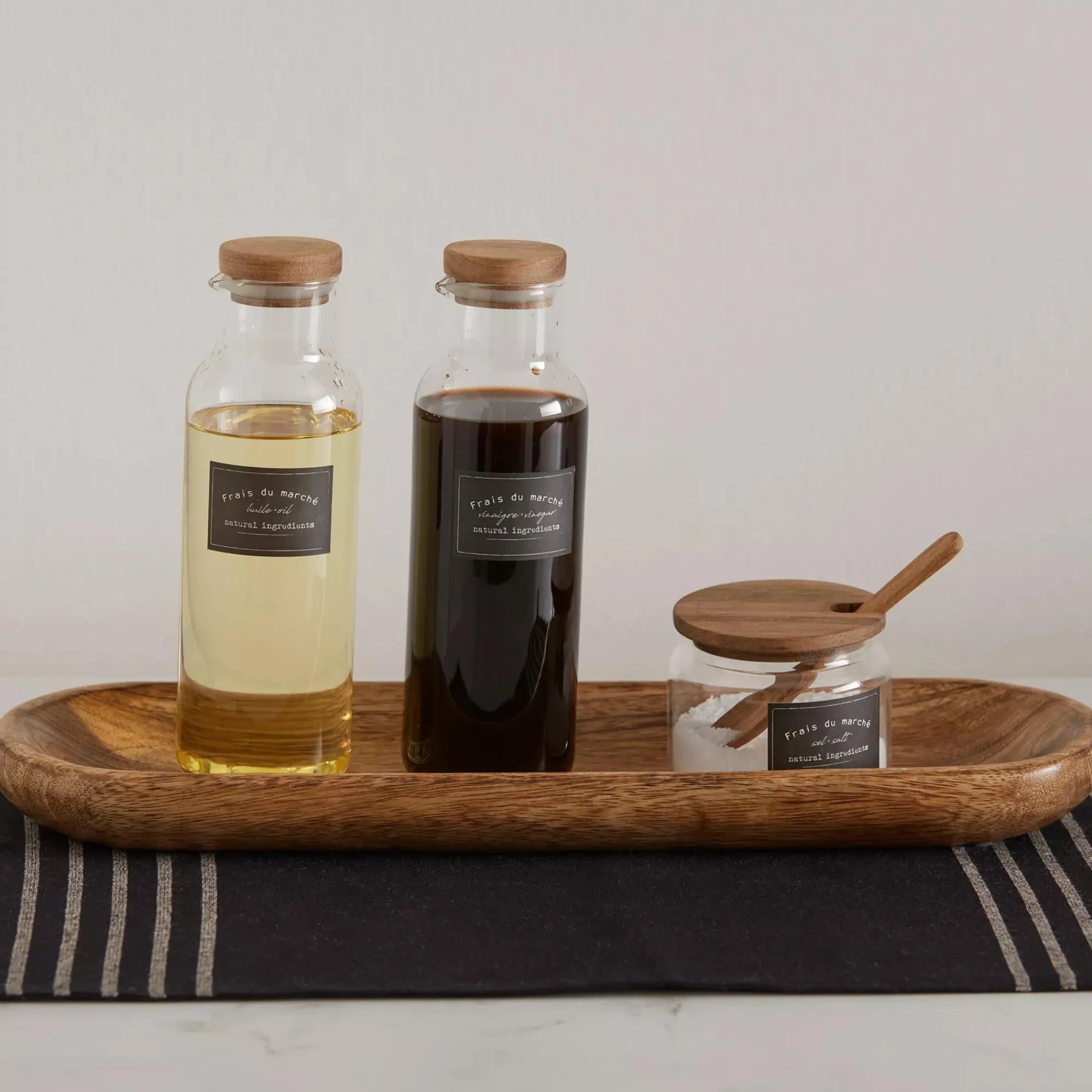 New Bouclair Clear Glass Salt Jar