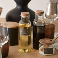 New Bouclair Clear Glass Salt Jar