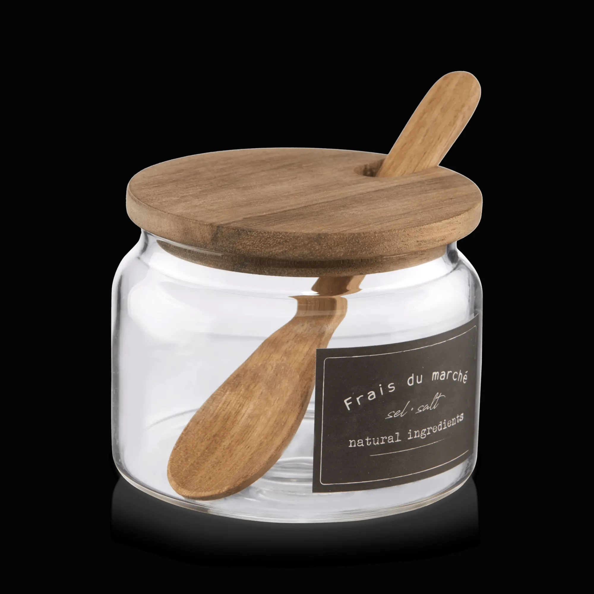 New Bouclair Clear Glass Salt Jar