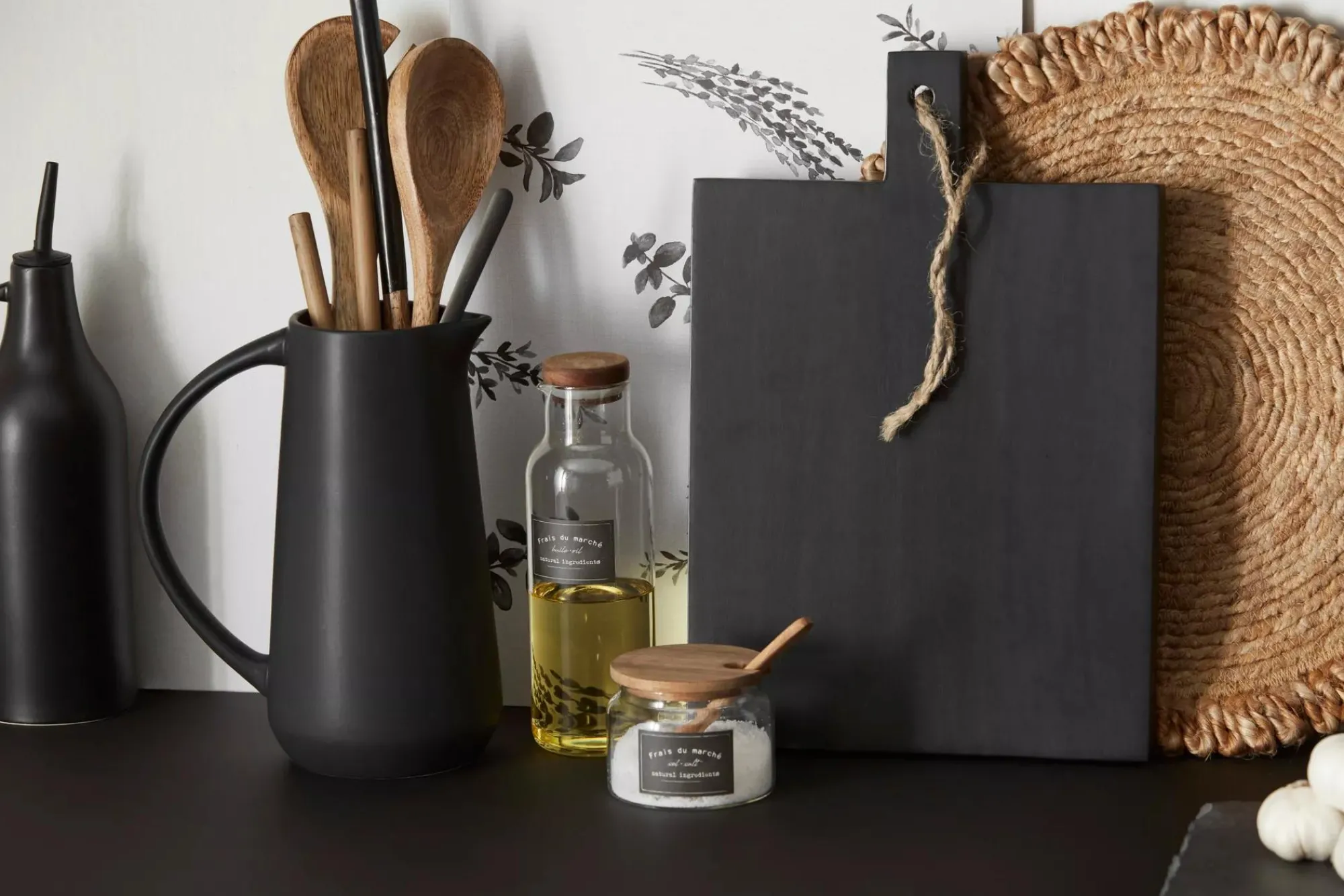 New Bouclair Clear Glass Salt Jar