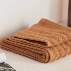 Discount Bouclair Cognac Textured Washcloth