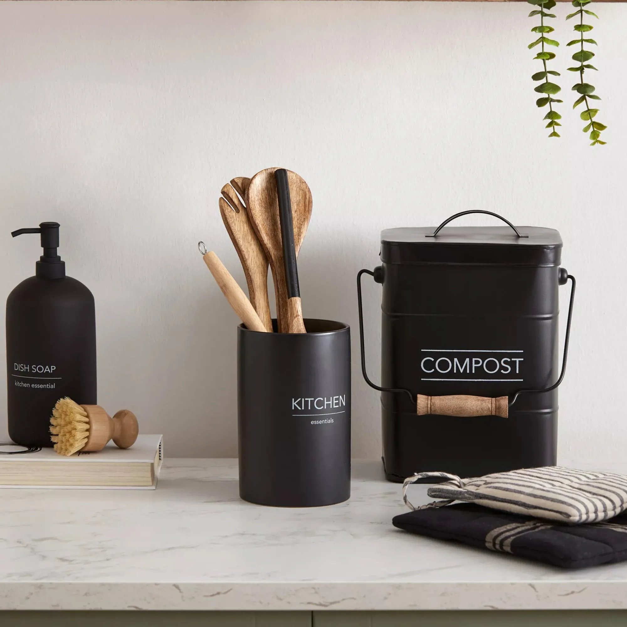 Outlet Bouclair Compost Rustic Metal Bin