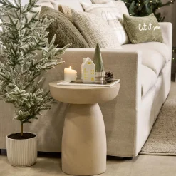 Clearance Bouclair Concrete Effect Side Table