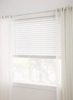Outlet Bouclair Cordless Faux Wood Blinds - Easy Lift & Tilt