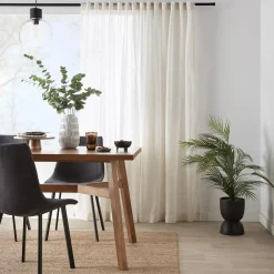 Outlet Bouclair Cream Eneca Back-Tab/Rod-Pocket Curtain