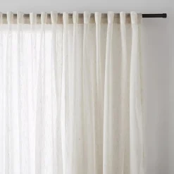 Outlet Bouclair Cream Eneca Back-Tab/Rod-Pocket Curtain