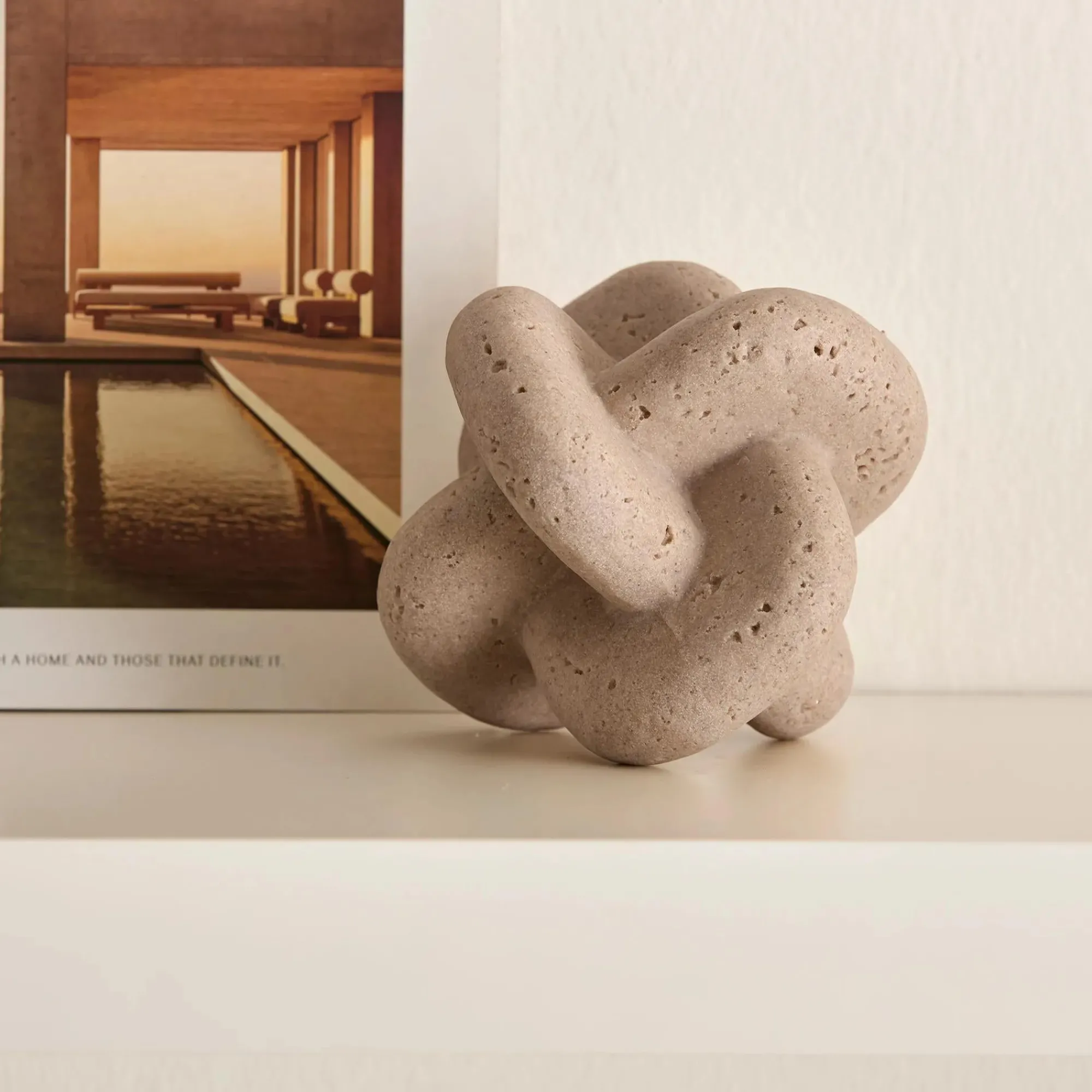 Bouclair Decorative Speckled Ceramic Knot