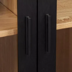 Best Bouclair 3-Door Black Wooden Buffet