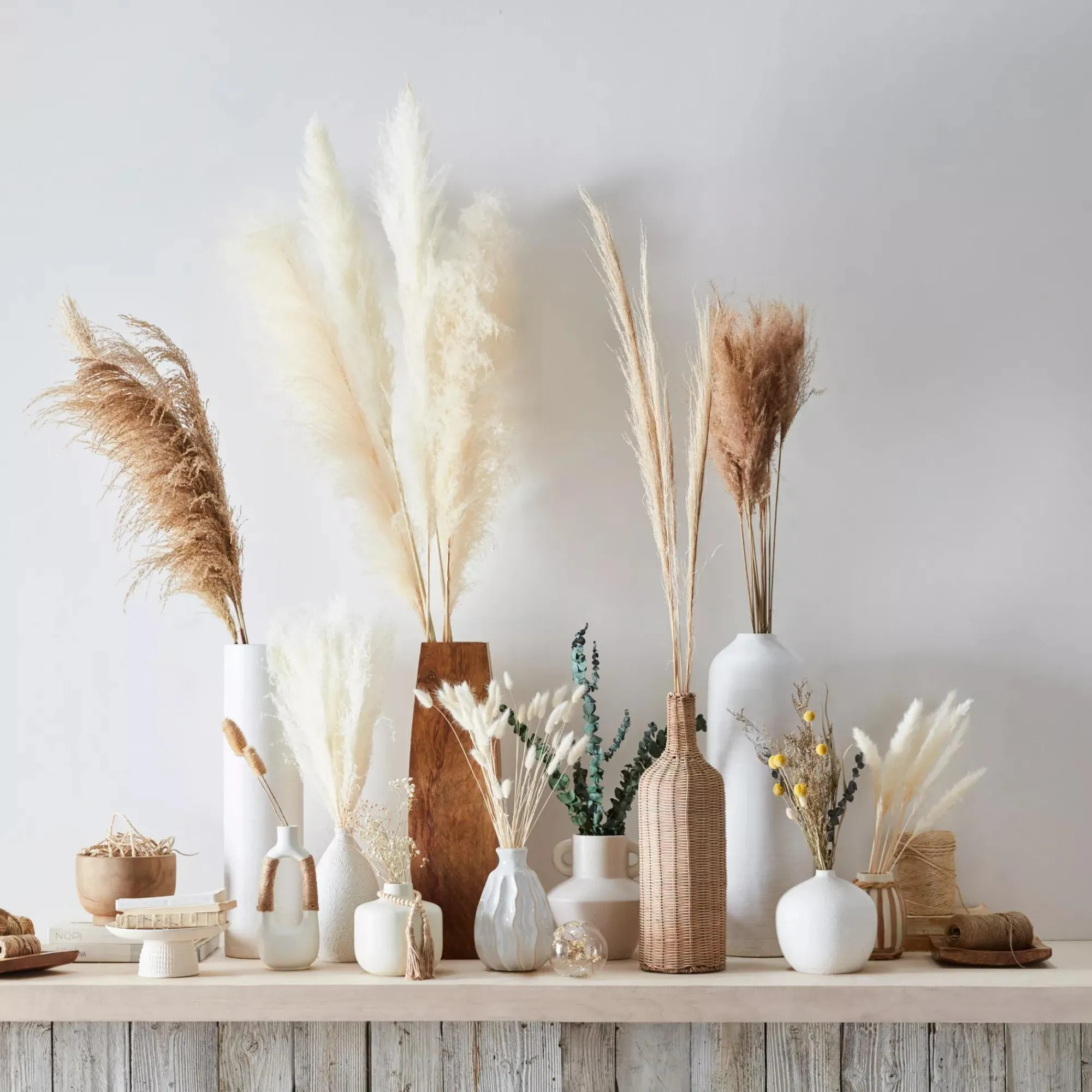 Sale Bouclair Dried Pampas and Eucalyptus Bouquet