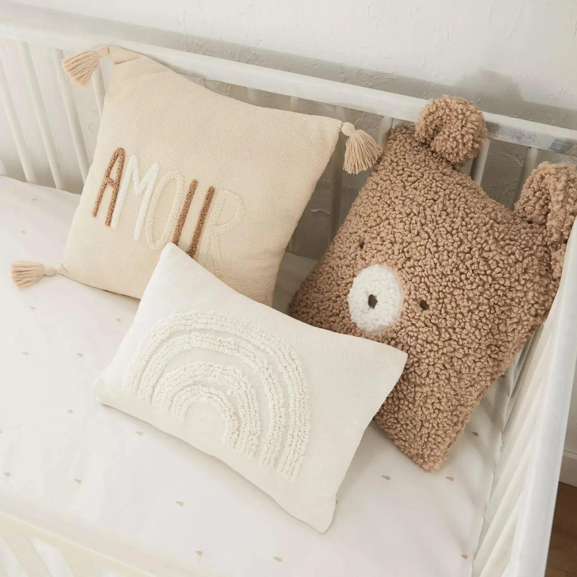 Discount Bouclair Emery Brown Teddy Throw Pillow